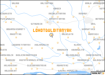 map of Lohótdülőitanyák