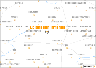 map of Loigné-sur-Mayenne