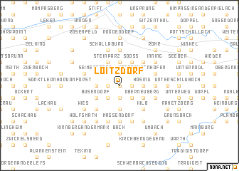 map of Loitzdorf