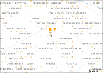 map of Łoje