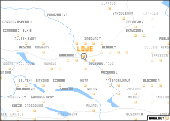 map of Łoje