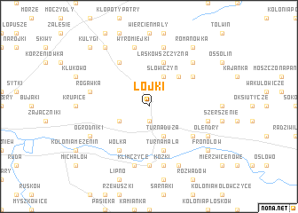 map of Łojki