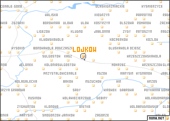 map of Łojków