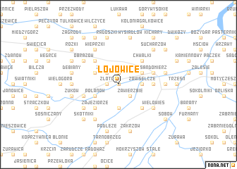 map of Łojowice