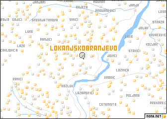 map of Lokanjsko Branjevo