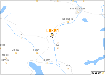 map of Løken