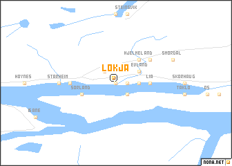 map of Løkja