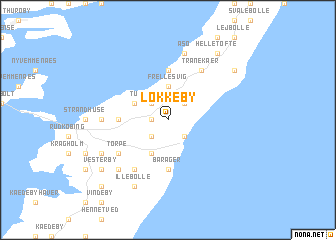 map of Løkkeby