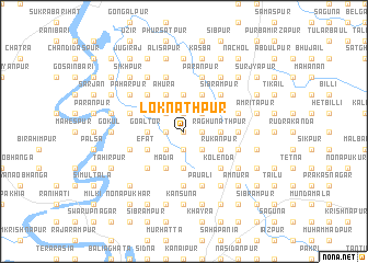 map of Loknāthpur