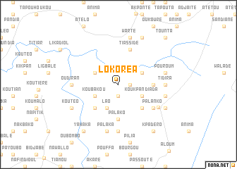 map of Lokoréa