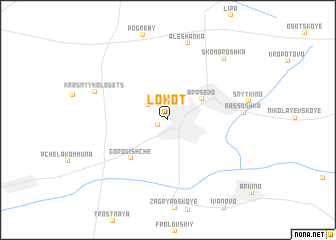 map of Lokot\