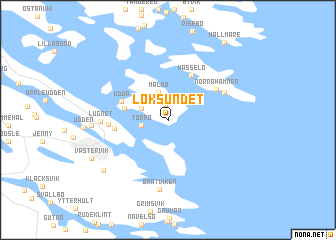 map of Löksundet