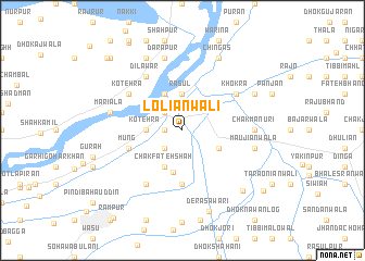 map of Loliānwāli