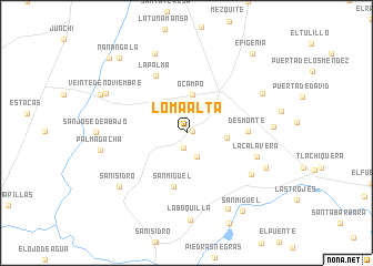 map of Loma Alta