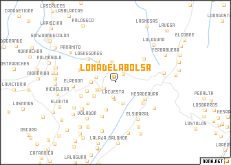 map of Loma de La Bolsa