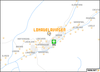 map of Loma de La Virgen