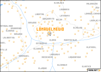 map of Loma del Medio