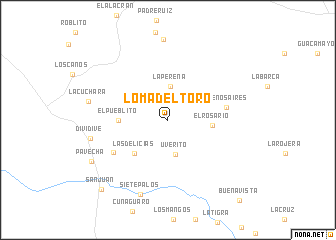 map of Loma del Toro