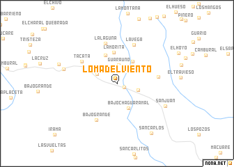 map of Loma del Viento