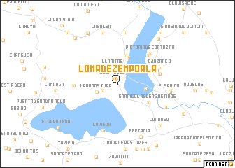 map of Loma de Zempoala