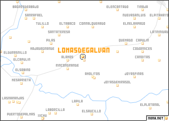 map of Lomas de Galván