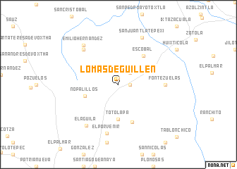 map of Lomas de Guillén