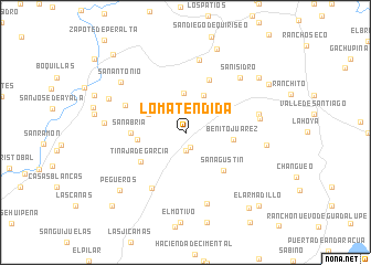 map of Loma Tendida
