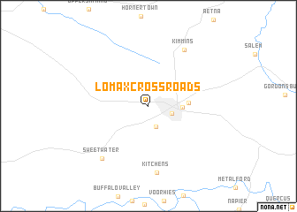 map of Lomax Crossroads