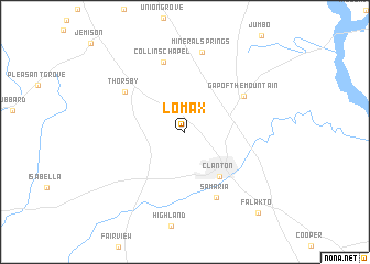 map of Lomax