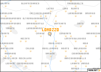 map of Lomazzo