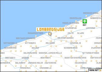 map of Lombardsijde