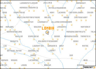 map of Lombia