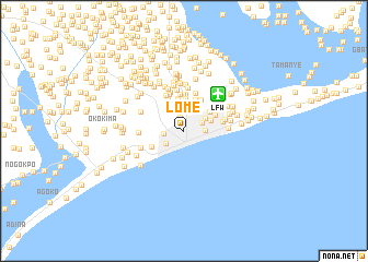 map of Lomé