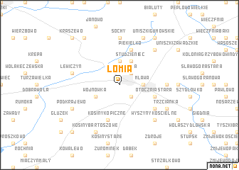 map of Łomia