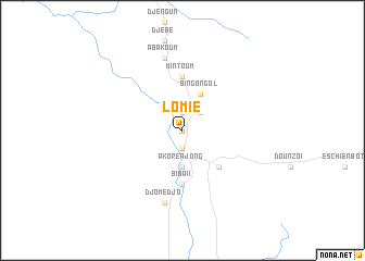 map of Lomié