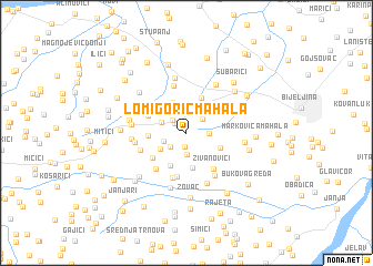 map of Lomigorić Mahala