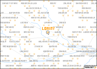 map of Łominy