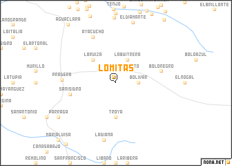 map of Lomitas