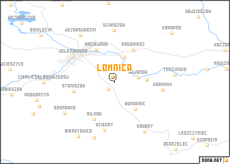 map of Łomnica