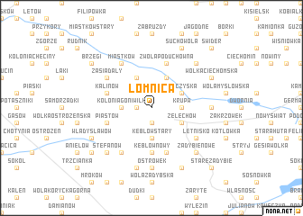 map of Łomnica