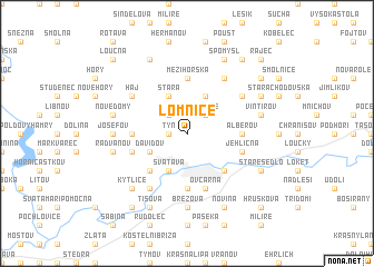 map of Lomnice