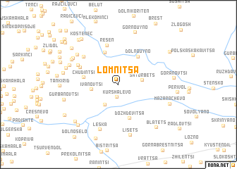 map of Lomnitsa