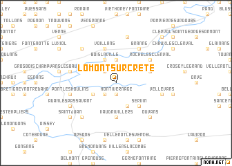 map of Lomont-sur-Crête