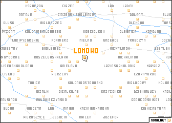 map of Łomowo