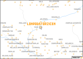 map of Lom pod Storžičem