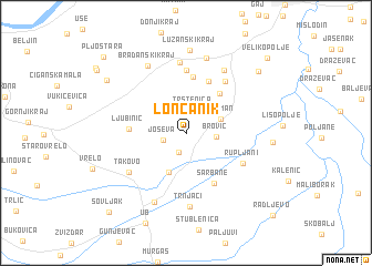 map of Lončanik