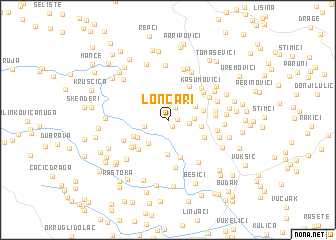 map of Lončari