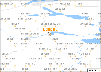 map of Løndal