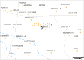 map of Lone Hickory