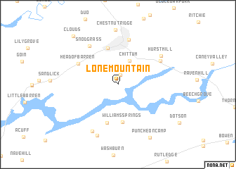 map of Lone Mountain